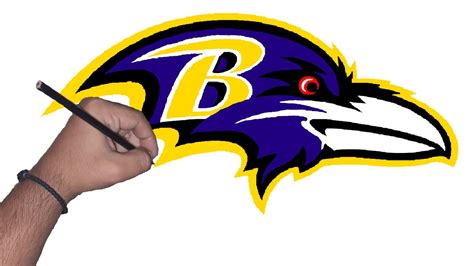 how to draw the baltimore ravens logo